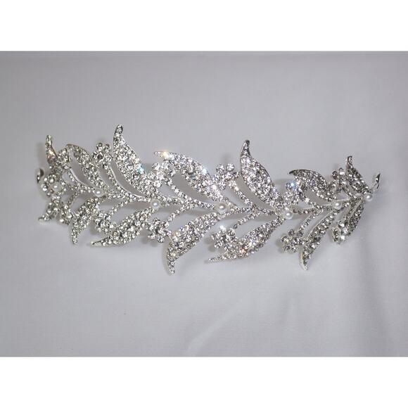 Rhinestone tiara crown, wedding bridal prom princess birthday rhinestone tiara main image 6